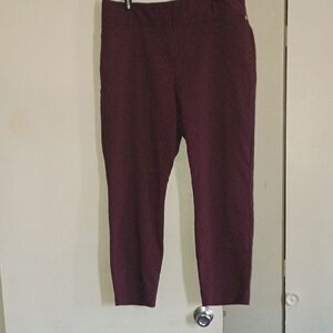 Ivanka Trump Women's Cropped Pants in Burgundy